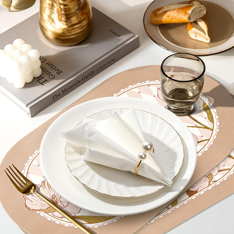 Bituinra anillos para servilleta dorados para comidas formales y familiares.
