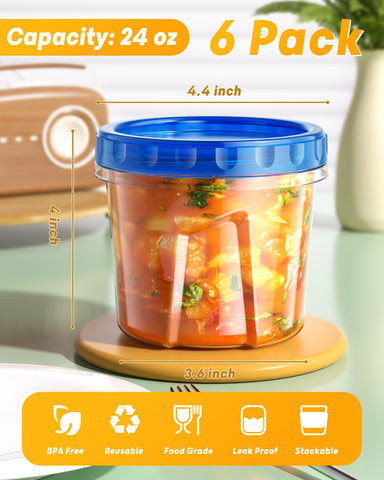 Conjunto BiuLeon 24oz apilables, optimiza el espacio en la cocina.