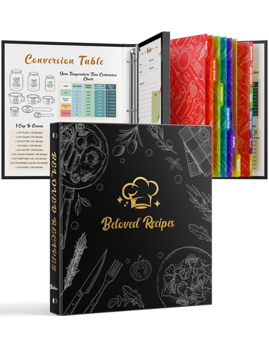 Libro de recetas BiuLeon con encuadernación de 3 aros para organizar tus platos favoritos.