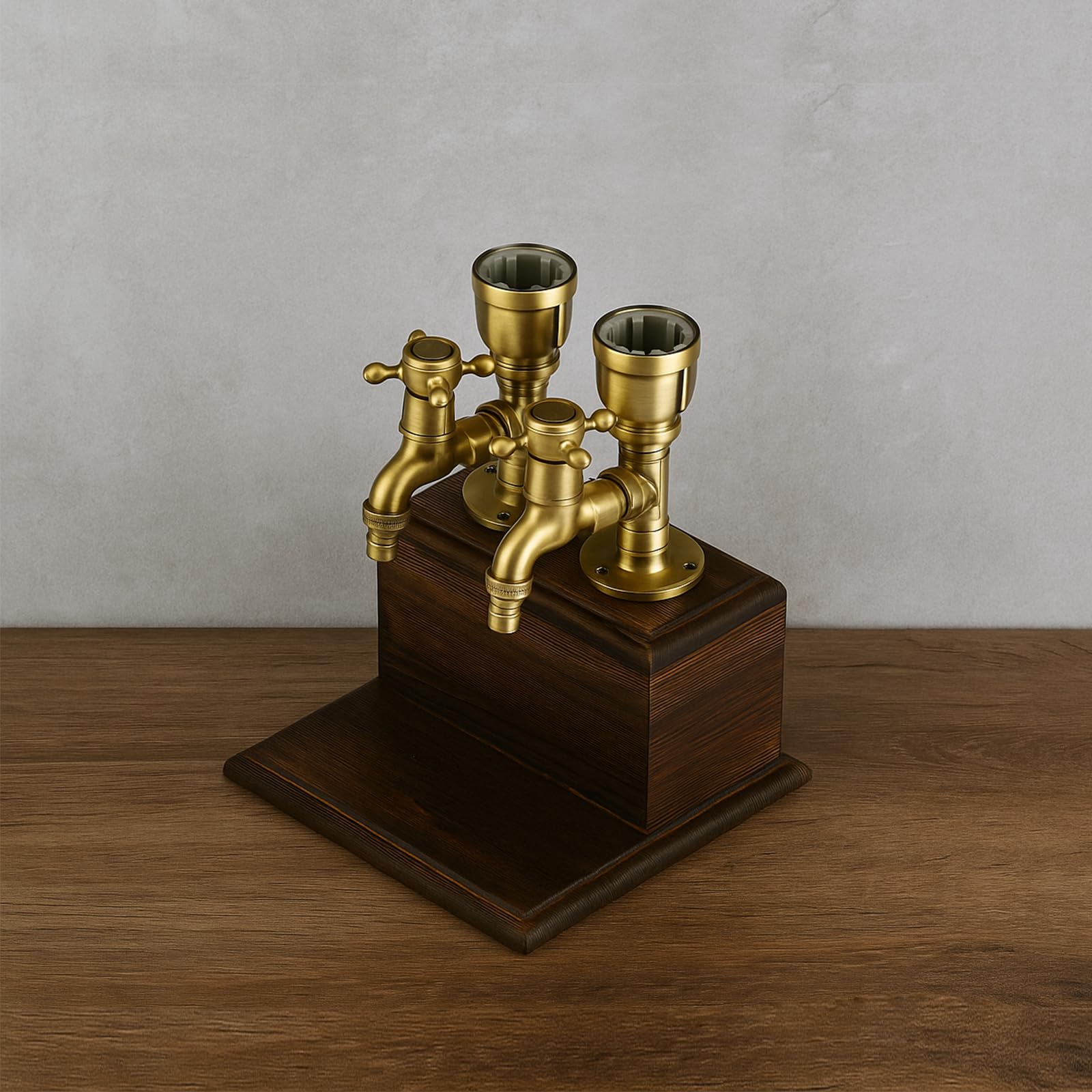 BIUMEICVIS dispensador-doble-grifo ofrece versatilidad para distintas bebidas en la barra.