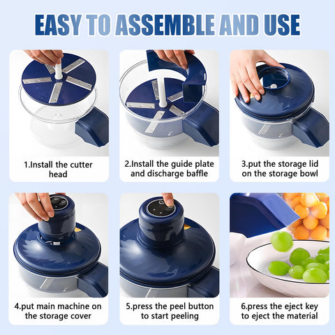 Bivpreom Pelador automático con diseño inalambrico: movilidad total en la cocina.