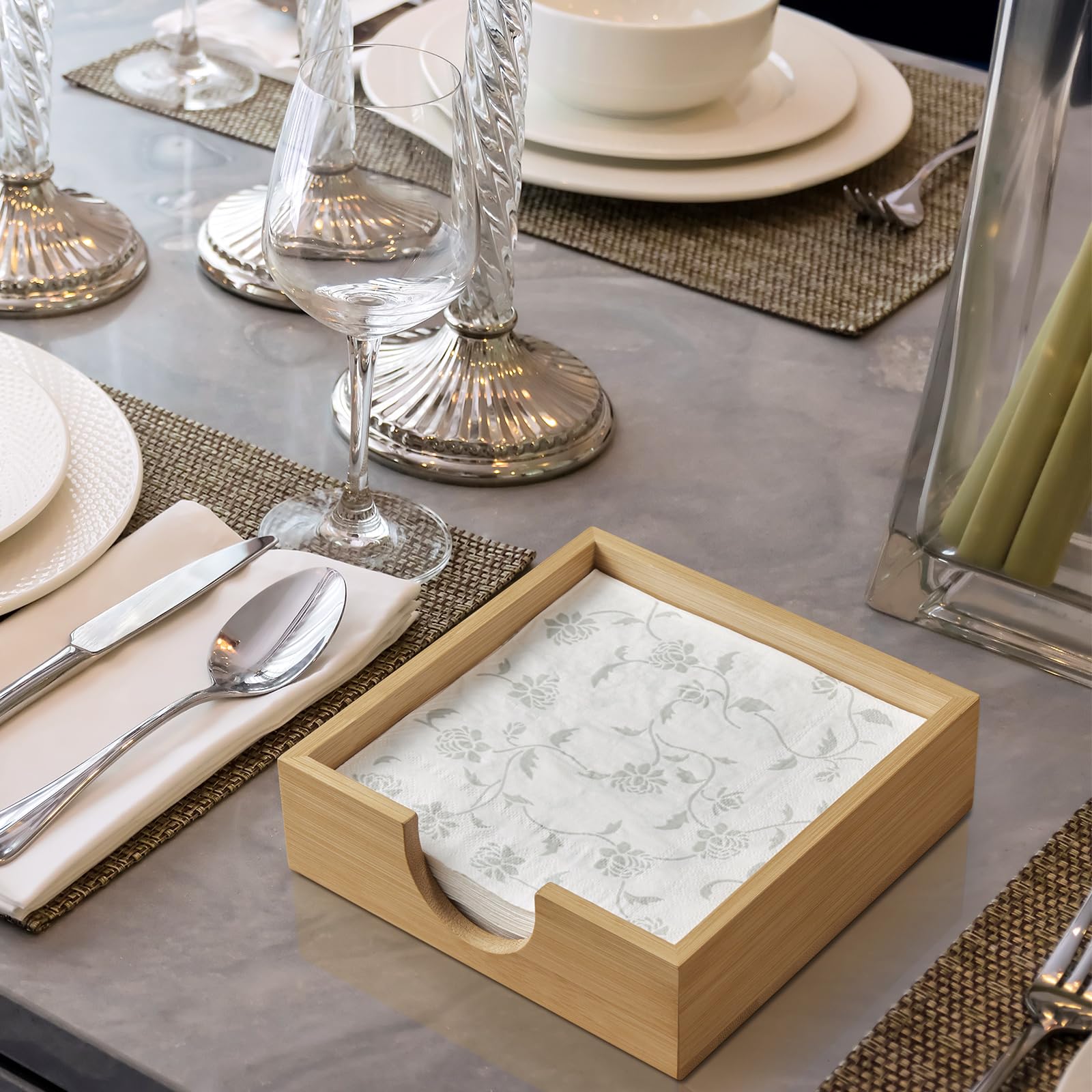 Bivvclaz decoración de mesa con porta-servilletas elegante y funcional.