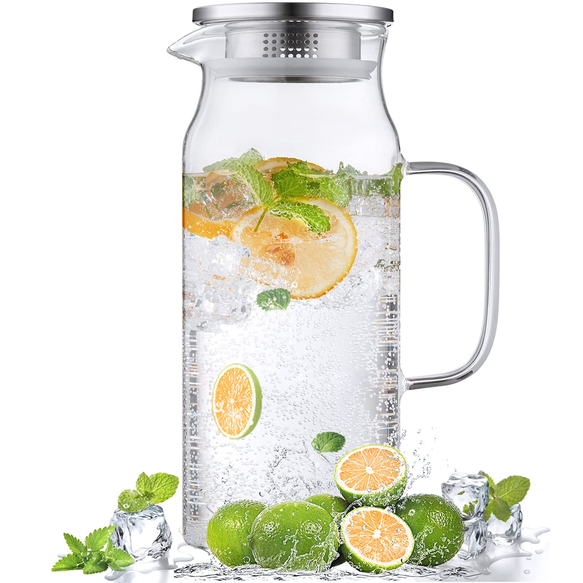 Jarra Bivvclaz 2L frontal con tapa y mango ergonómico para servir