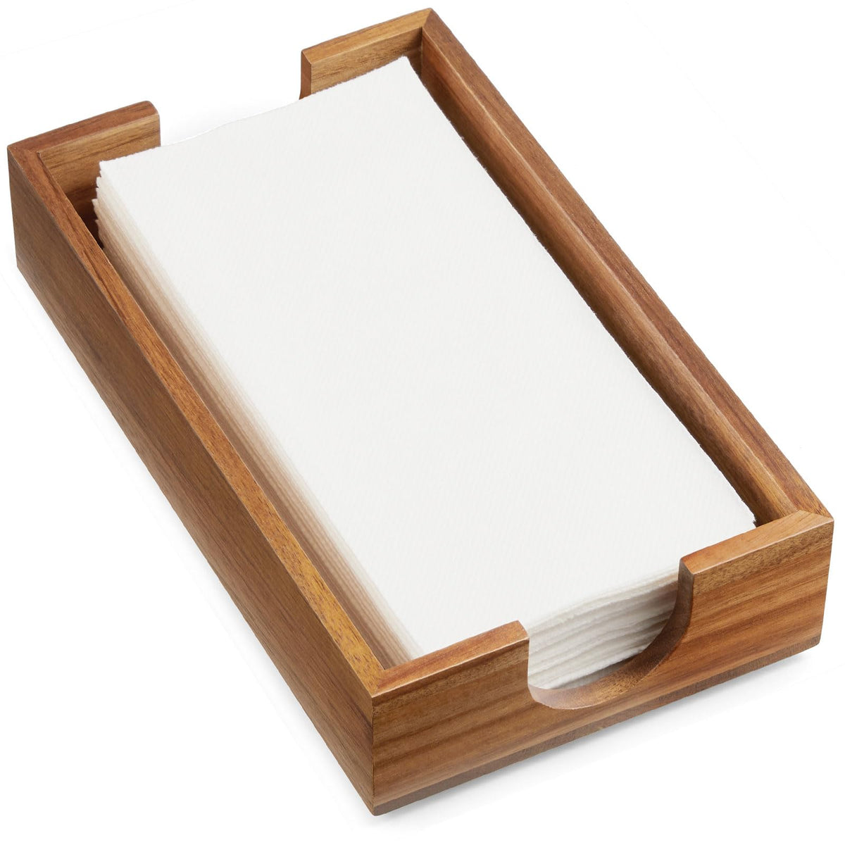 Bivvclaz porta-servilletas para baño en acacia, orden diario y estilo.