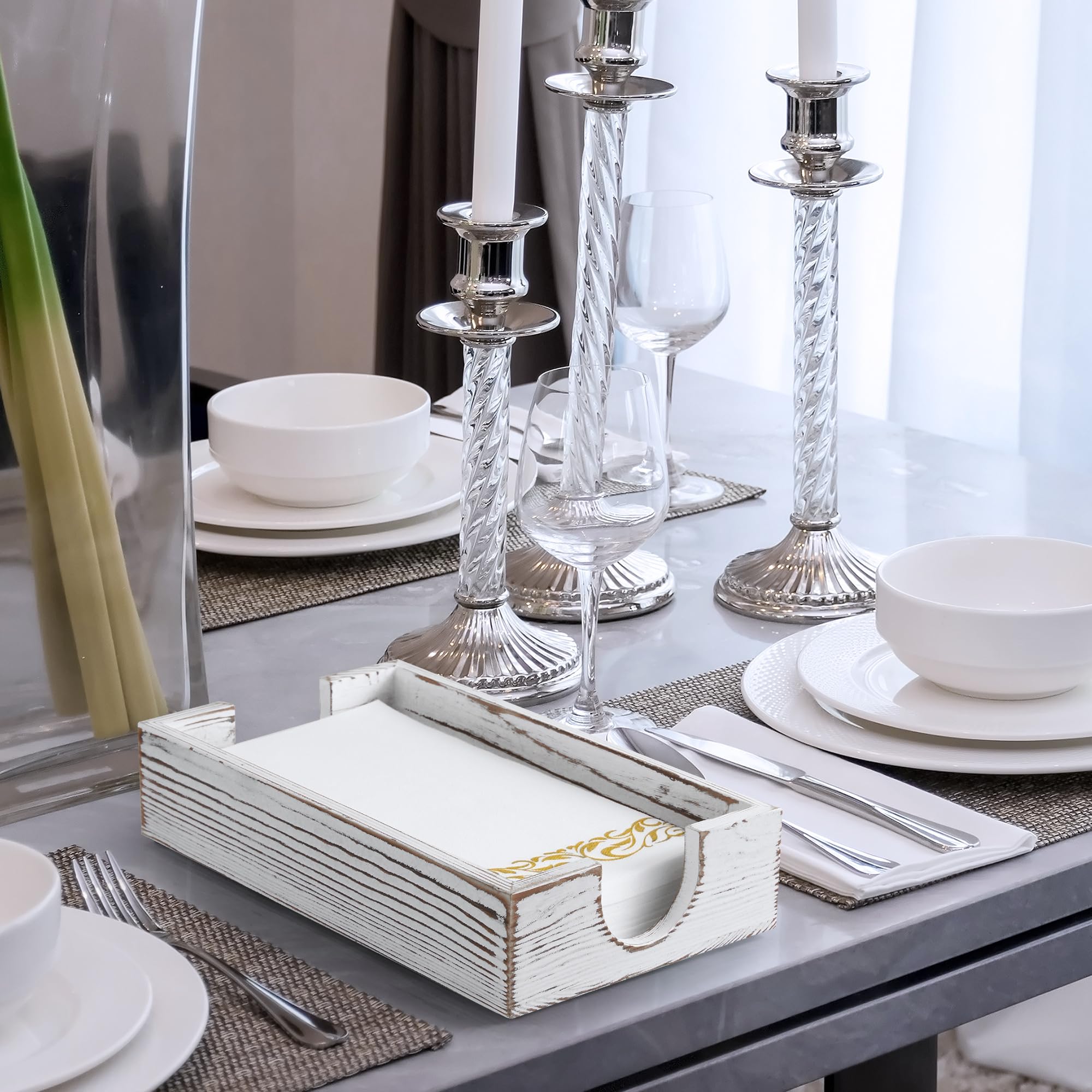 Bivvclaz porta-servilletas, ideal para mesa de comedor en cenas.