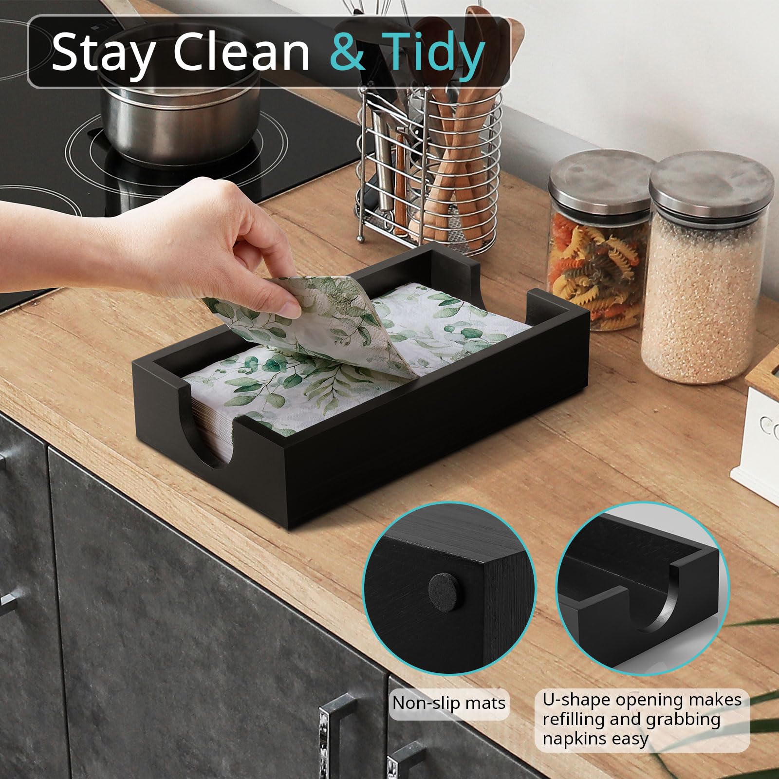 Bivvclaz Porta-Servilletas para mesa comedor, ideal para cenas.