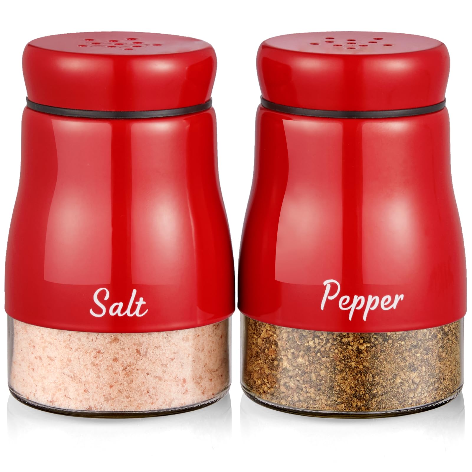 Bivvclaz Salero-Pimentero Rojo frente, diseño atractivo para la mesa diaria.
