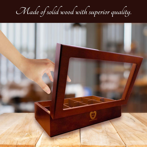 BJL Tea Box interior con franela para protección y aroma del té