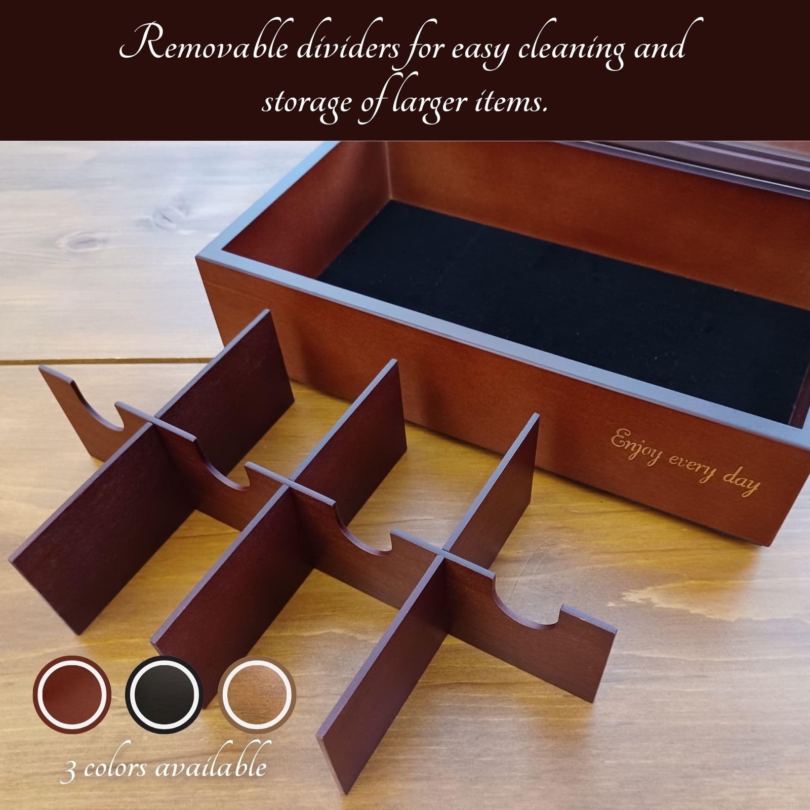 BJL Tea Box tapa con ventana para ver el contenido fácilmente