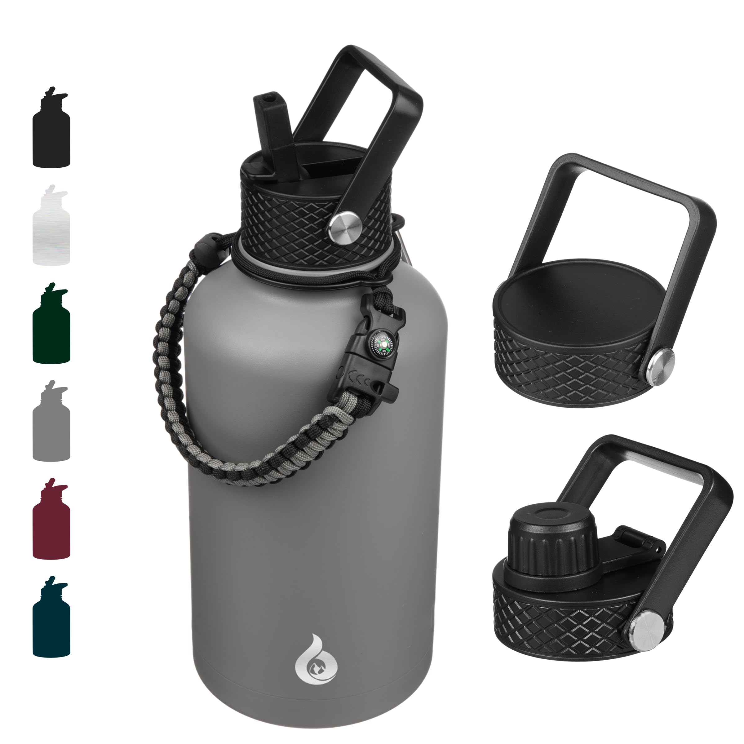 BJPKPK botella 64oz con tapa pajita, ideal para hidratación diaria.