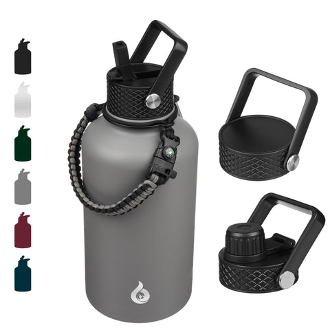 BJPKPK botella 64oz con tapa pajita, ideal para hidratación diaria.