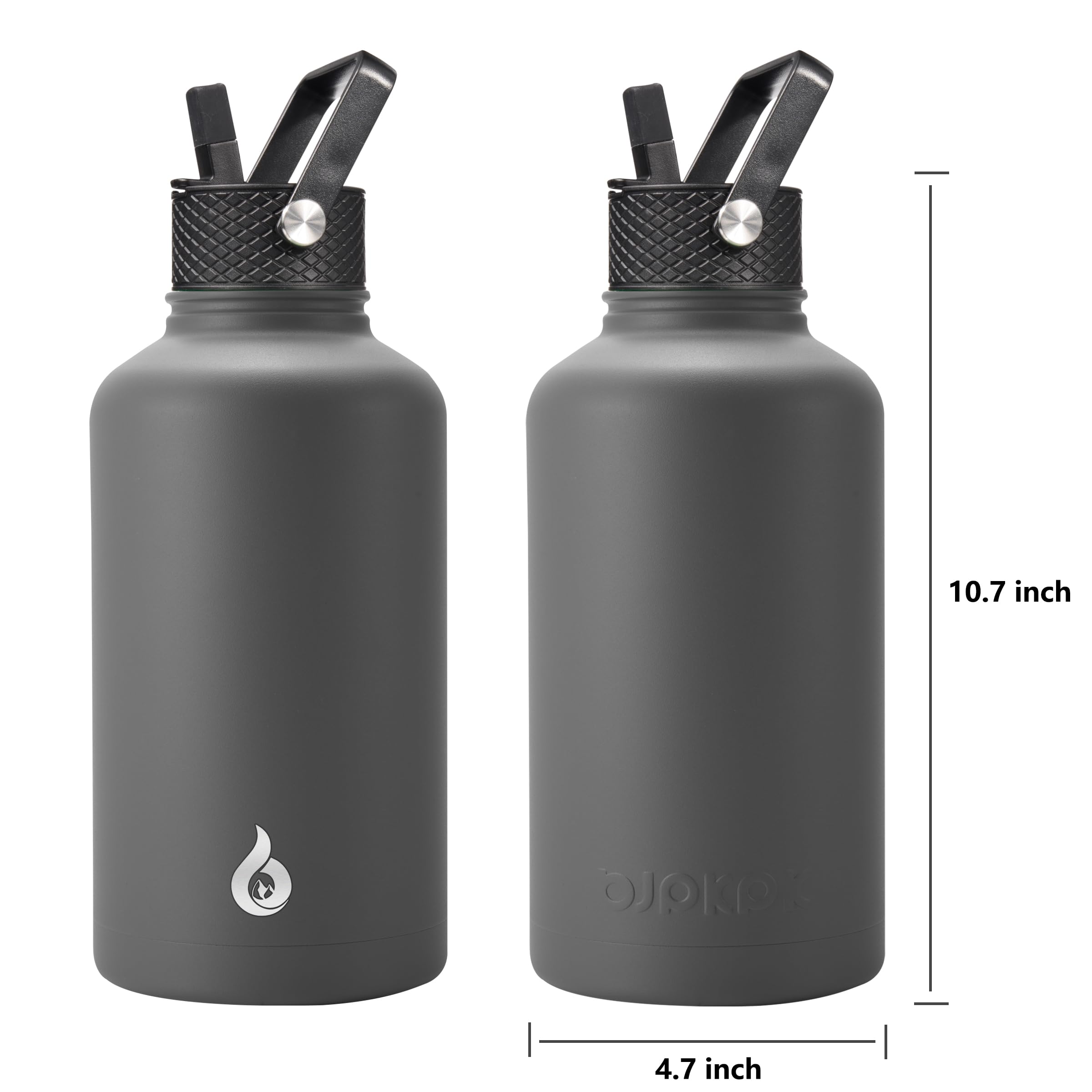 BJPKPK botella 64oz con tapa vertedora para un vertido cómodo.