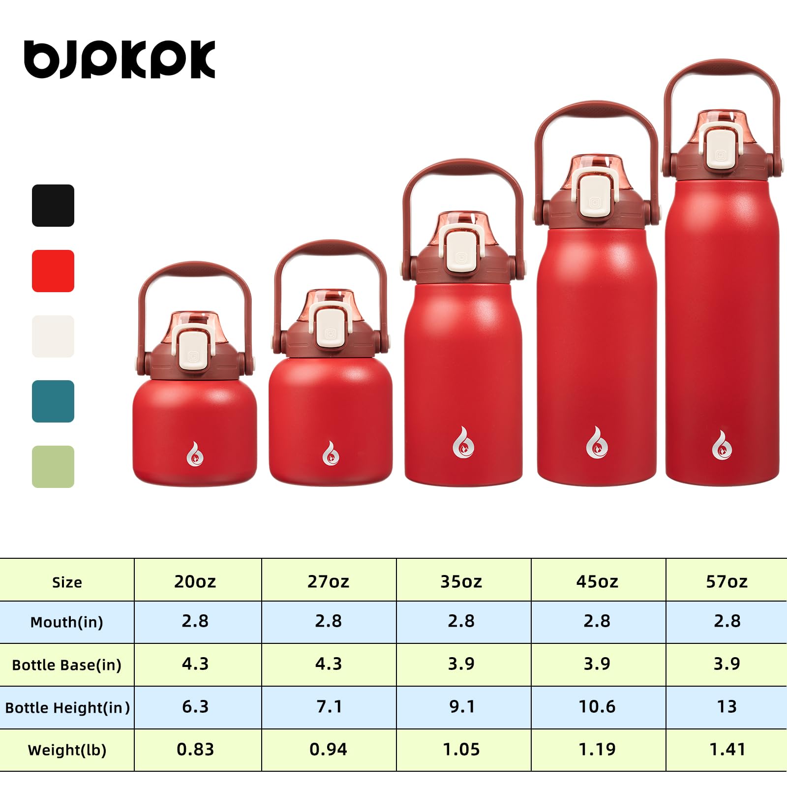 BJPKPK acabado rojo resistente y atractivo