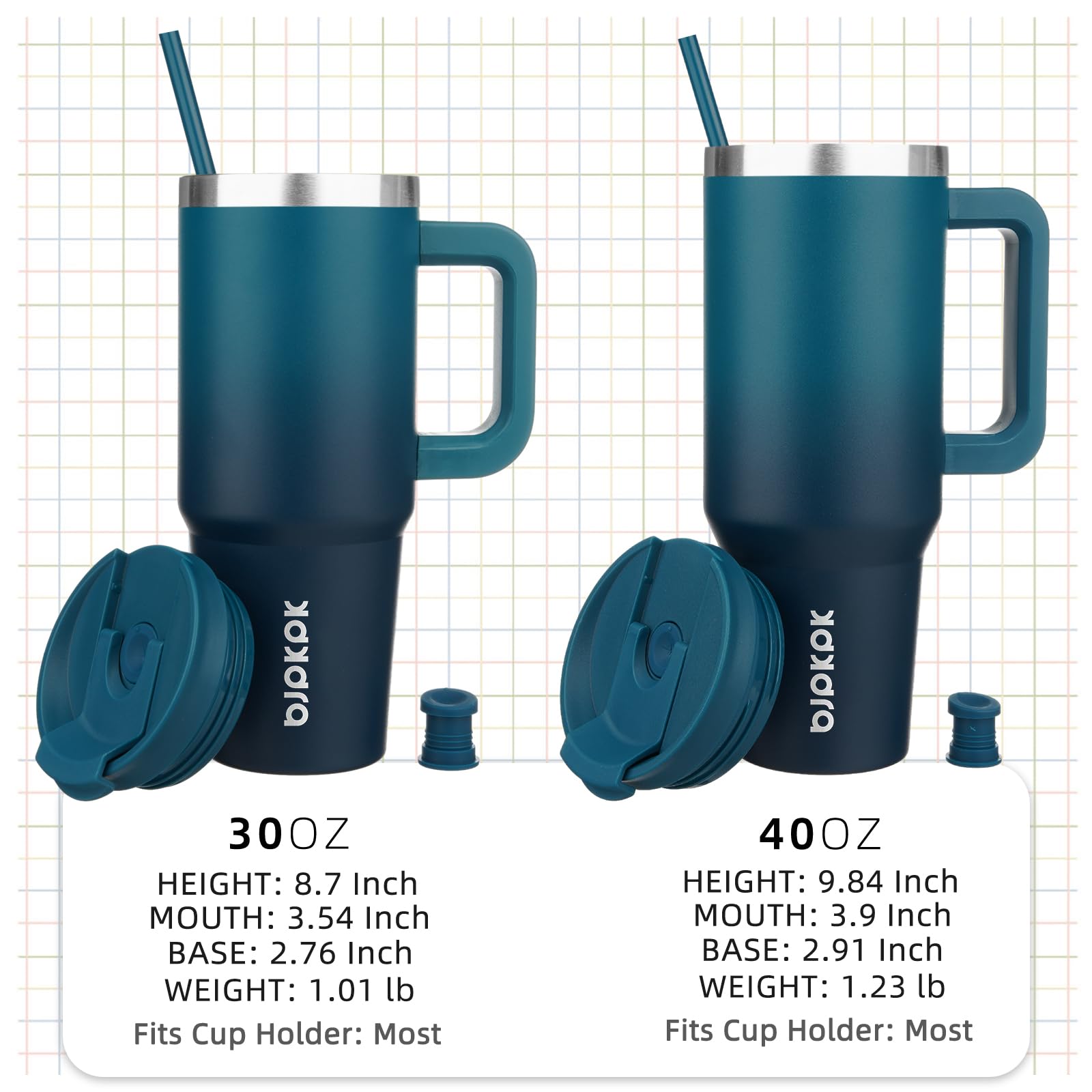 BJPKPK tumbler doble pared: acero inoxidable duradero para uso diario.