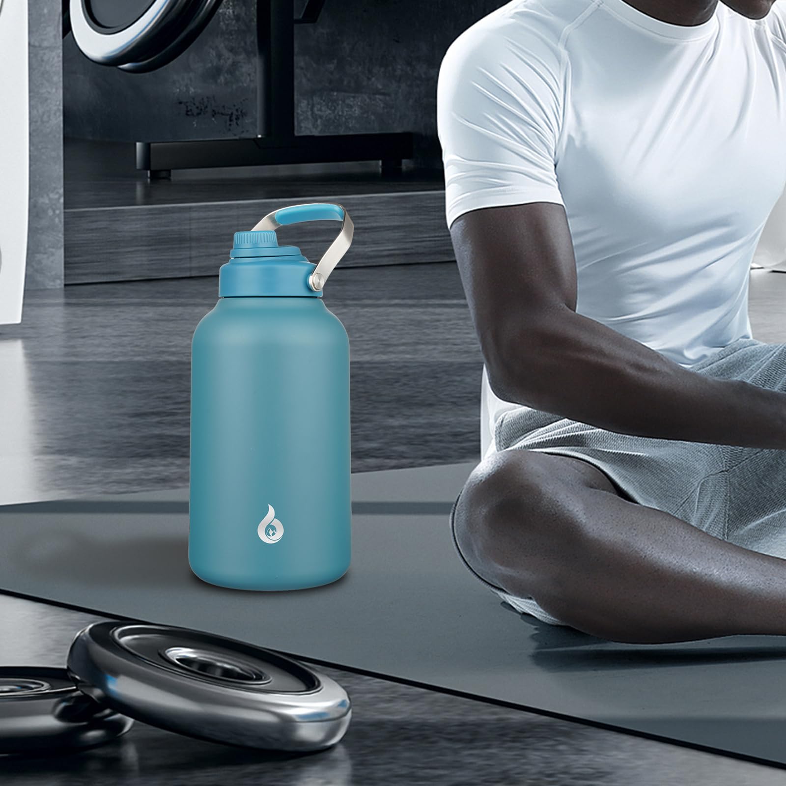 BJPKPK asa de metal facilita transportar la botella con comodidad.