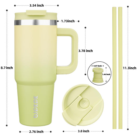 BJPKPK 30oz aislado, doble pared, mantiene caliente o fría por horas.