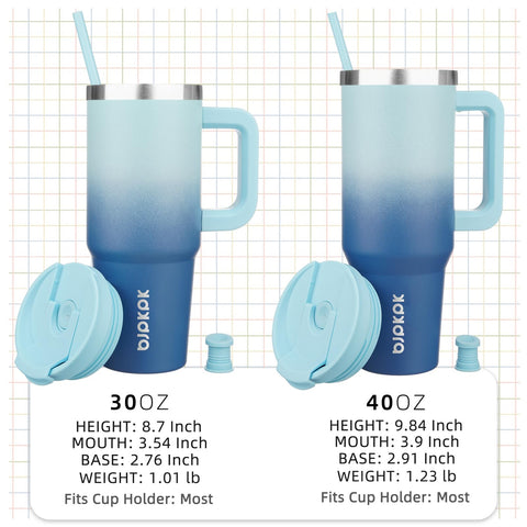 BJPKPK Tumbler de aislamiento doble mantiene bebidas frías o calientes