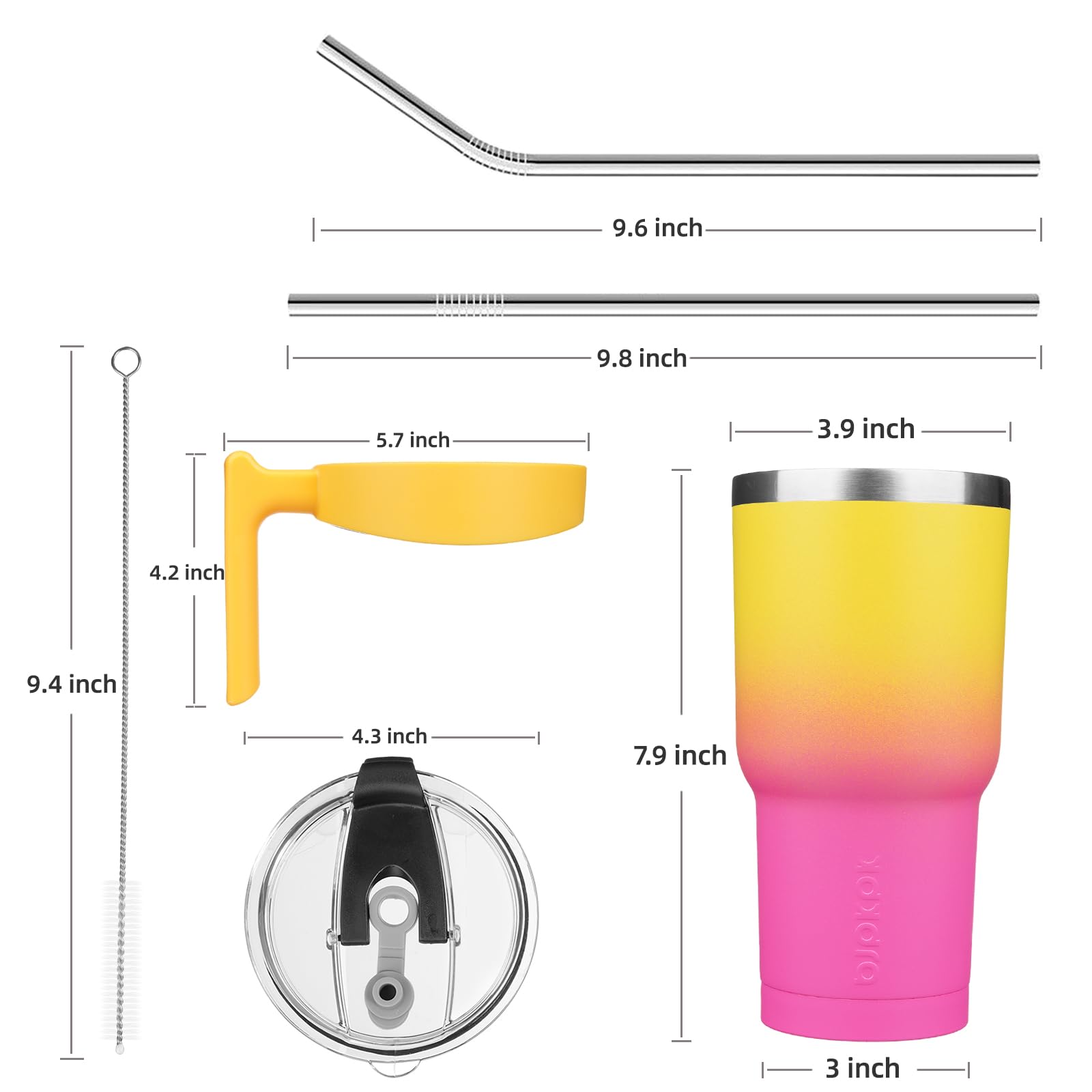 BJPKPK tumbler con base estrecha que cabe en la mayoría de porta vasos