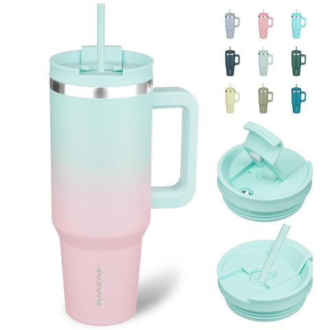 BJPKPK vaso con manija y pajilla para bebidas a temperatura estable