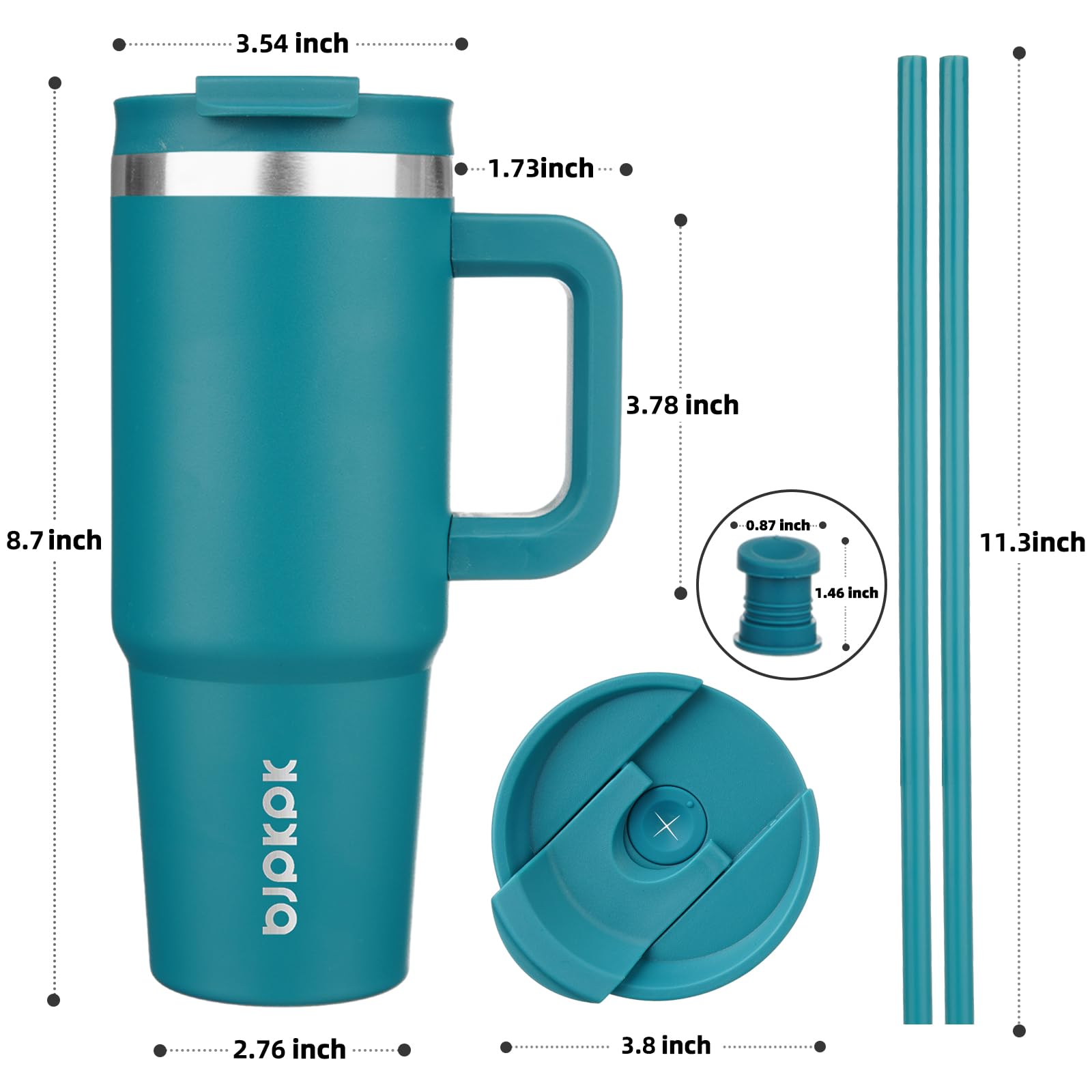 BJPKPK vaso térmico 30oz de doble pared, aislamiento duradero para viajes.