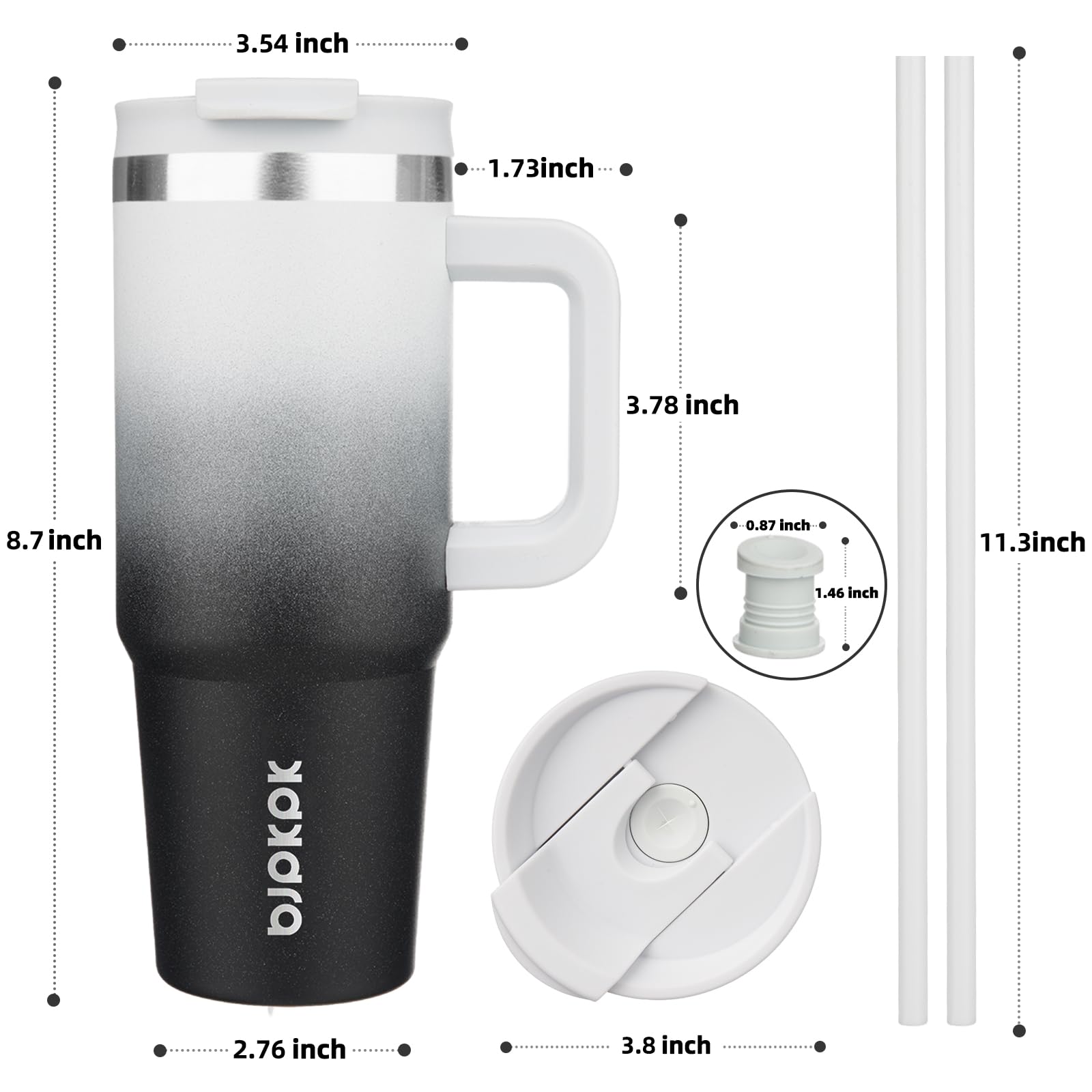 BJPKPK tumbler termico 30oz con doble pared, mantiene temperatura de forma estable.