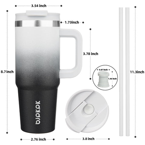 BJPKPK tumbler termico 30oz con doble pared, mantiene temperatura de forma estable.