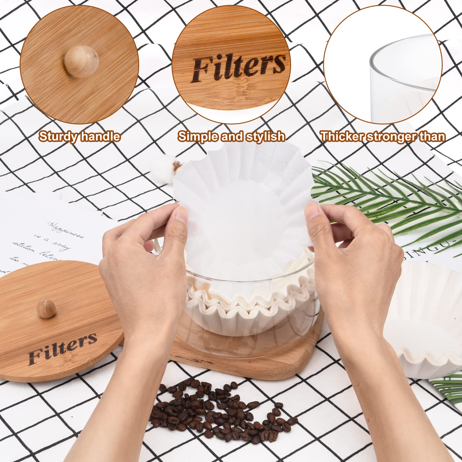 BKYPQ organizador de café, vidrio elegante que añade estilo.