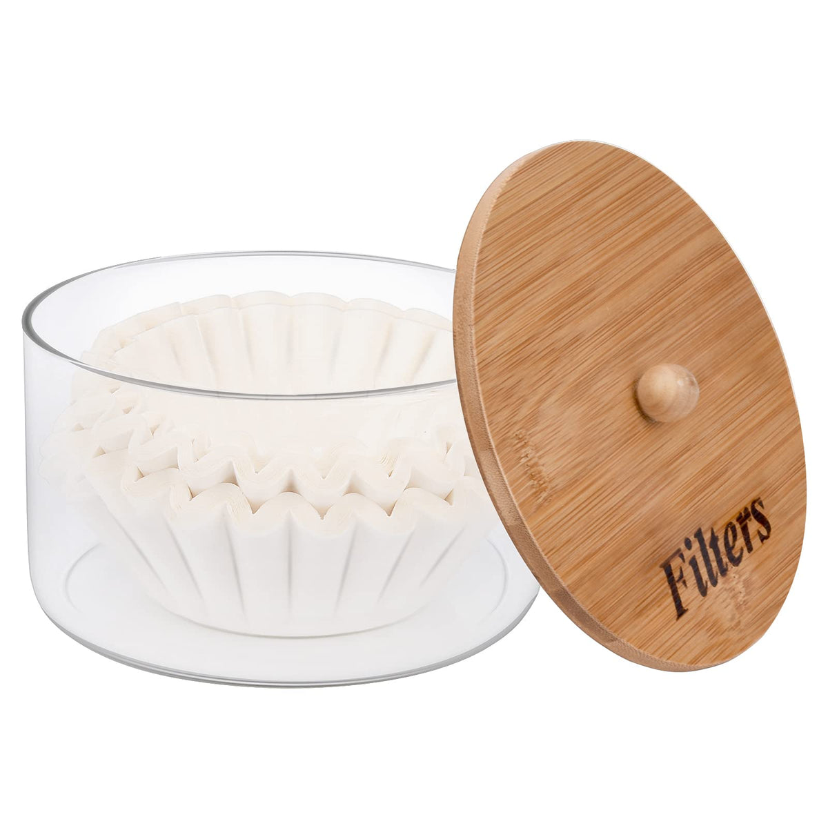 BKYPQ porta-filtros de café con tapa, mantiene filtros secos y al alcance.