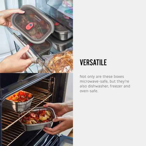 BLACK + BLUM lunch bowl set, recipientes apilables para ahorrar espacio.