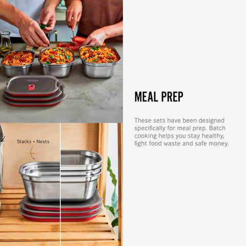 BLACK + BLUM lunch bowl set, apto para lavavajillas para limpieza fácil.