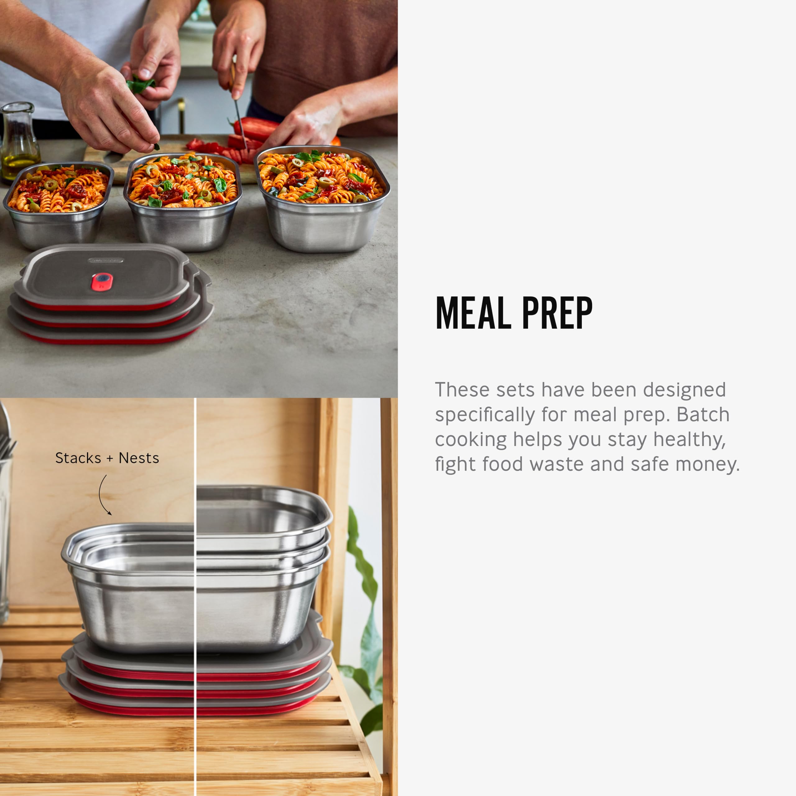 BLACK + BLUM caja de almuerzo, perfecta para exteriores y picnic.