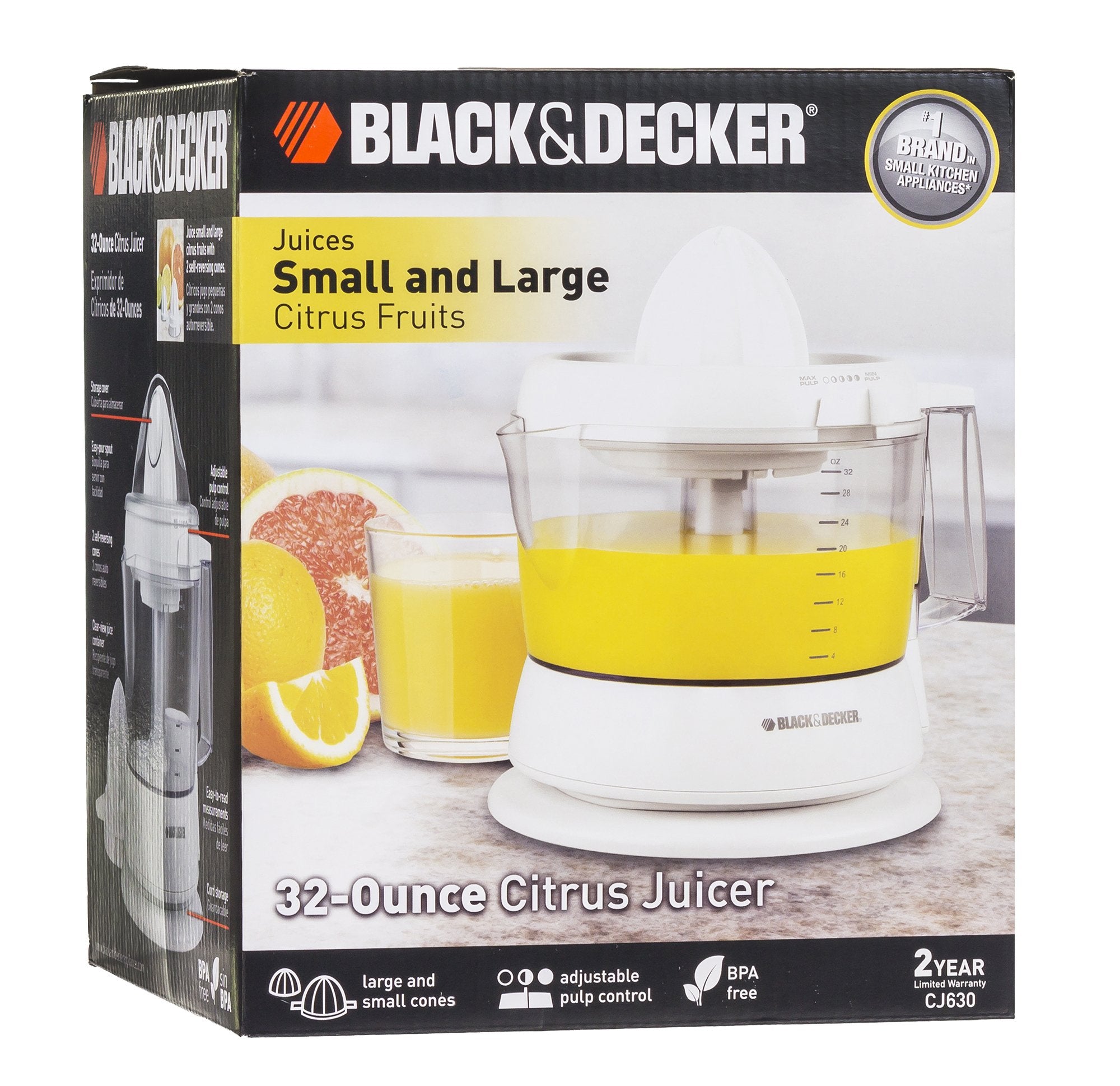 BLACK+DECKER CJ630 reversa automática para extraer más jugo.