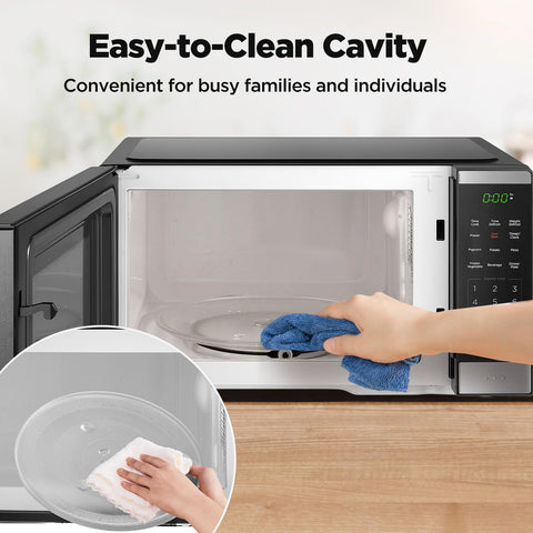 BLACK+DECKER microondas tamaño compacto perfecto para cocinas pequeñas