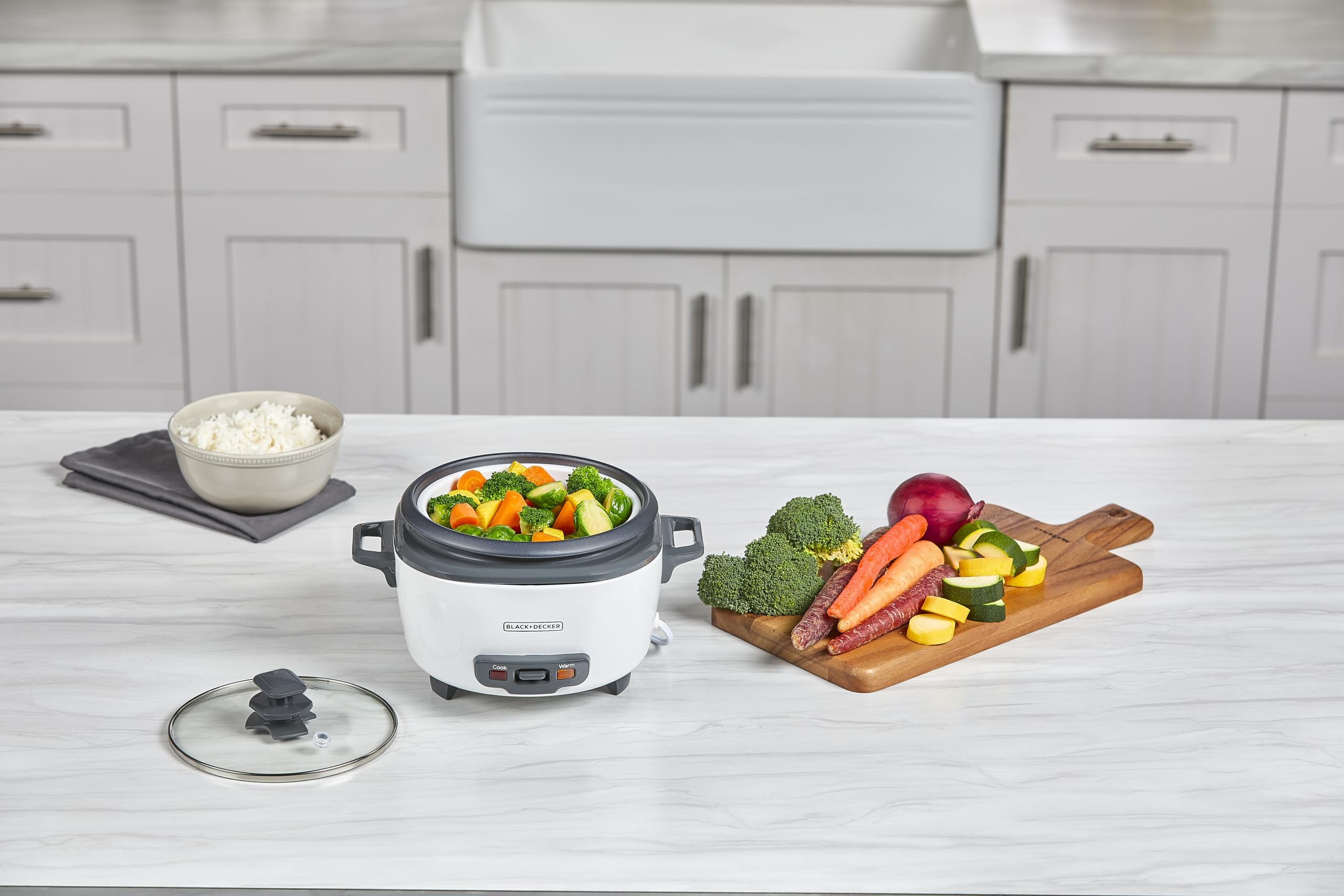 BLACK+DECKER canasta de vapor para verduras y pescado saludable