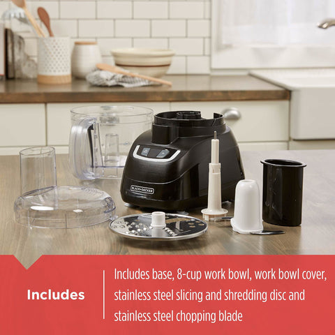 BLACK+DECKER FP1600B cuchilla picadora, logra picar hierbas y verduras con precisión