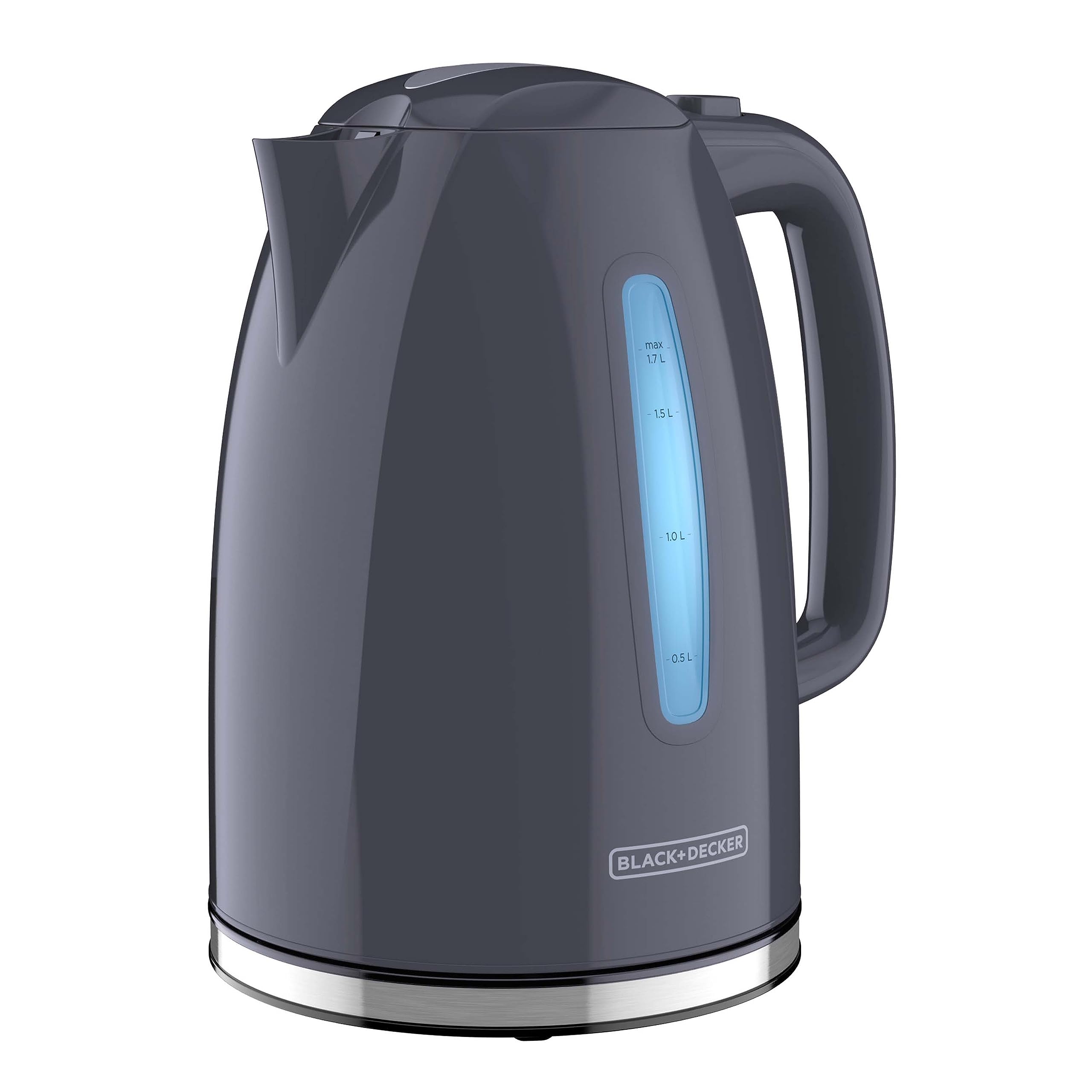 BLACK+DECKER KE1555GY: ventanas de agua iluminadas para medir con precisión.