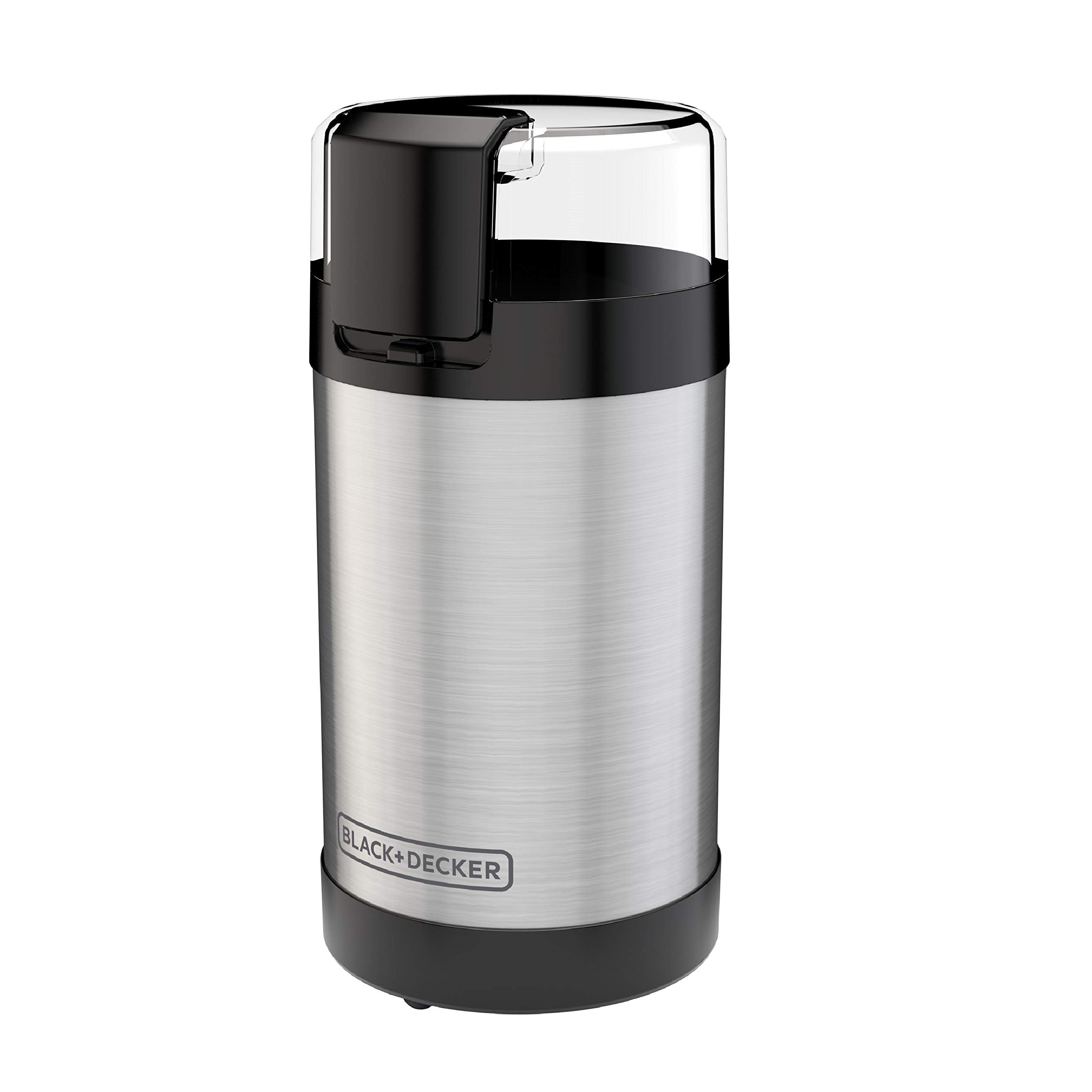BLACK+DECKER molinillo frontal con tapa cerrada y diseño compacto, ahorro de espacio
