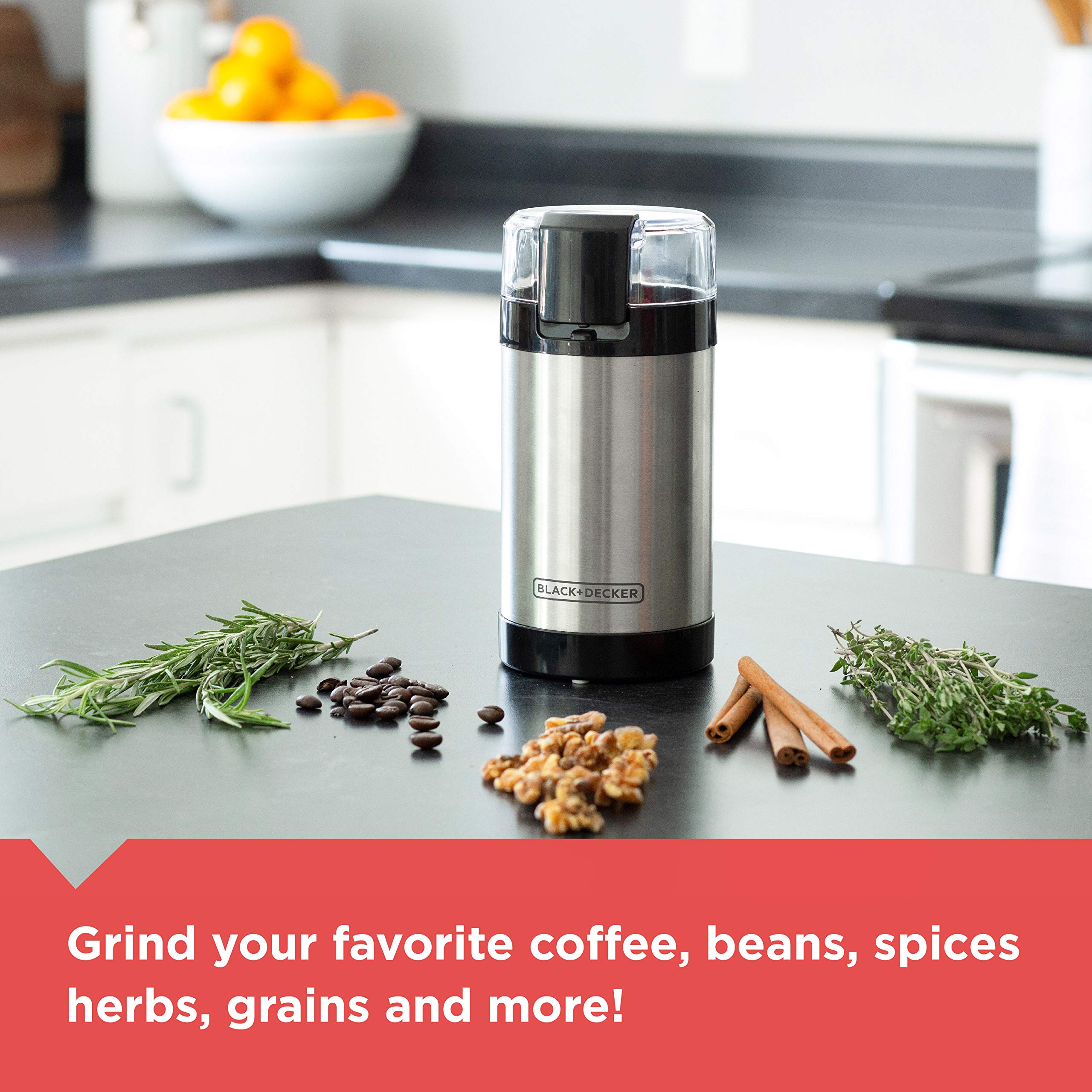 BLACK+DECKER vaso de acero inoxidable brillante resistente y fácil de limpiar