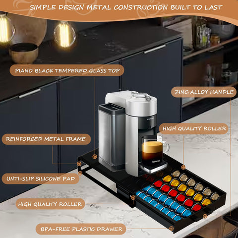 Diseno compacto para encimera, ahorro de espacio.