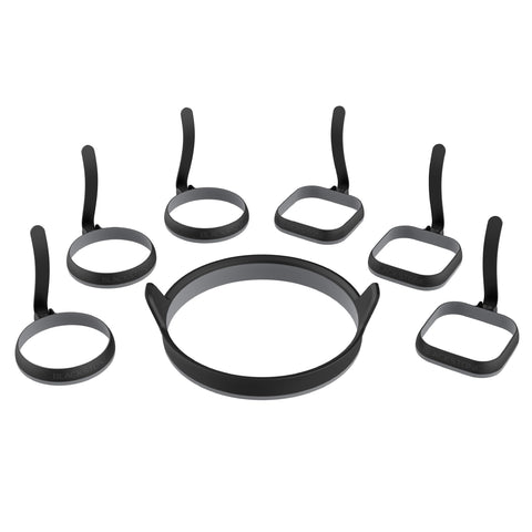 Blackstone Egg Ring Kit: anillos redondos y cuadrados para desayunos uniformes.