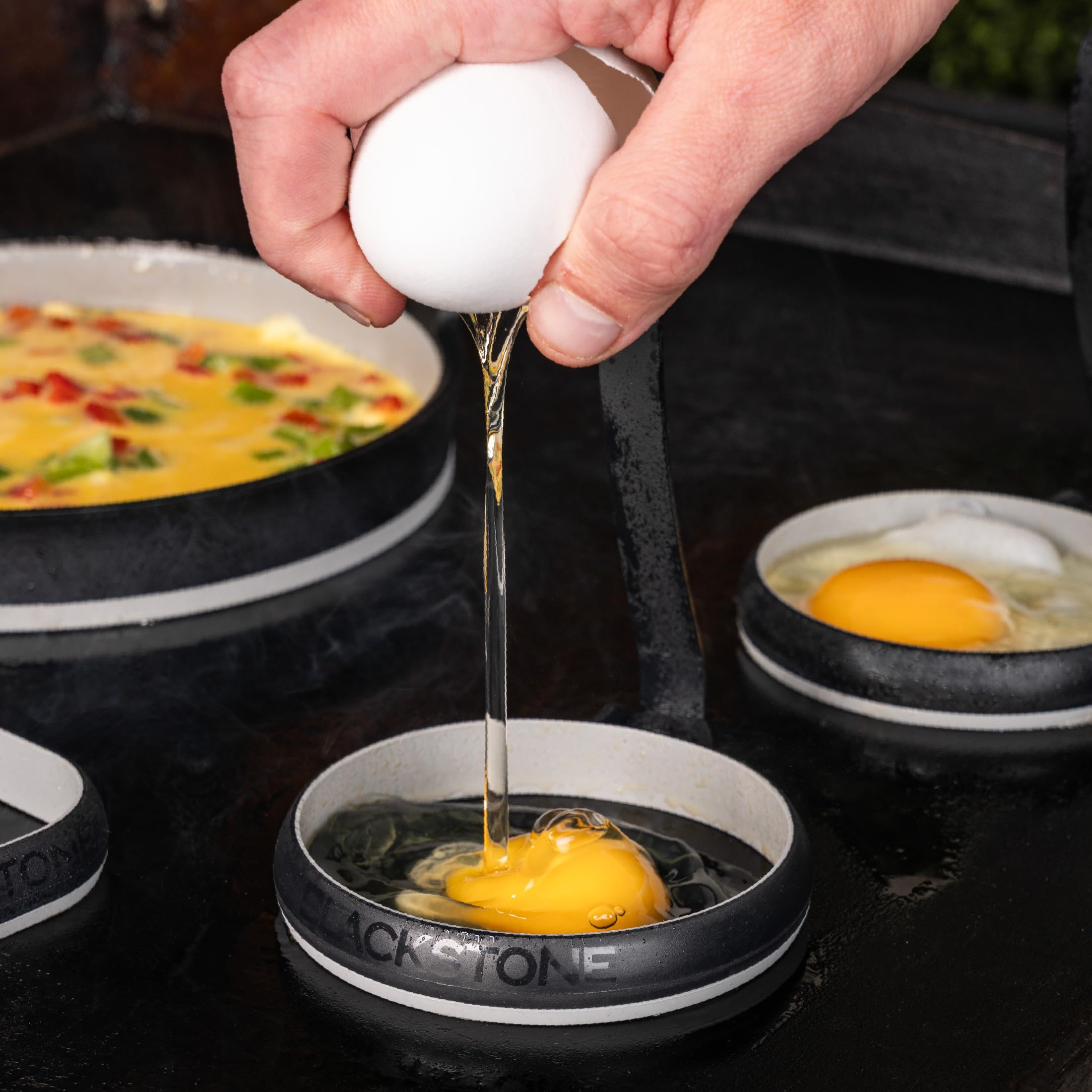 Blackstone Egg Ring Kit: silicona antiadherente libre de bpa para uso repetido.