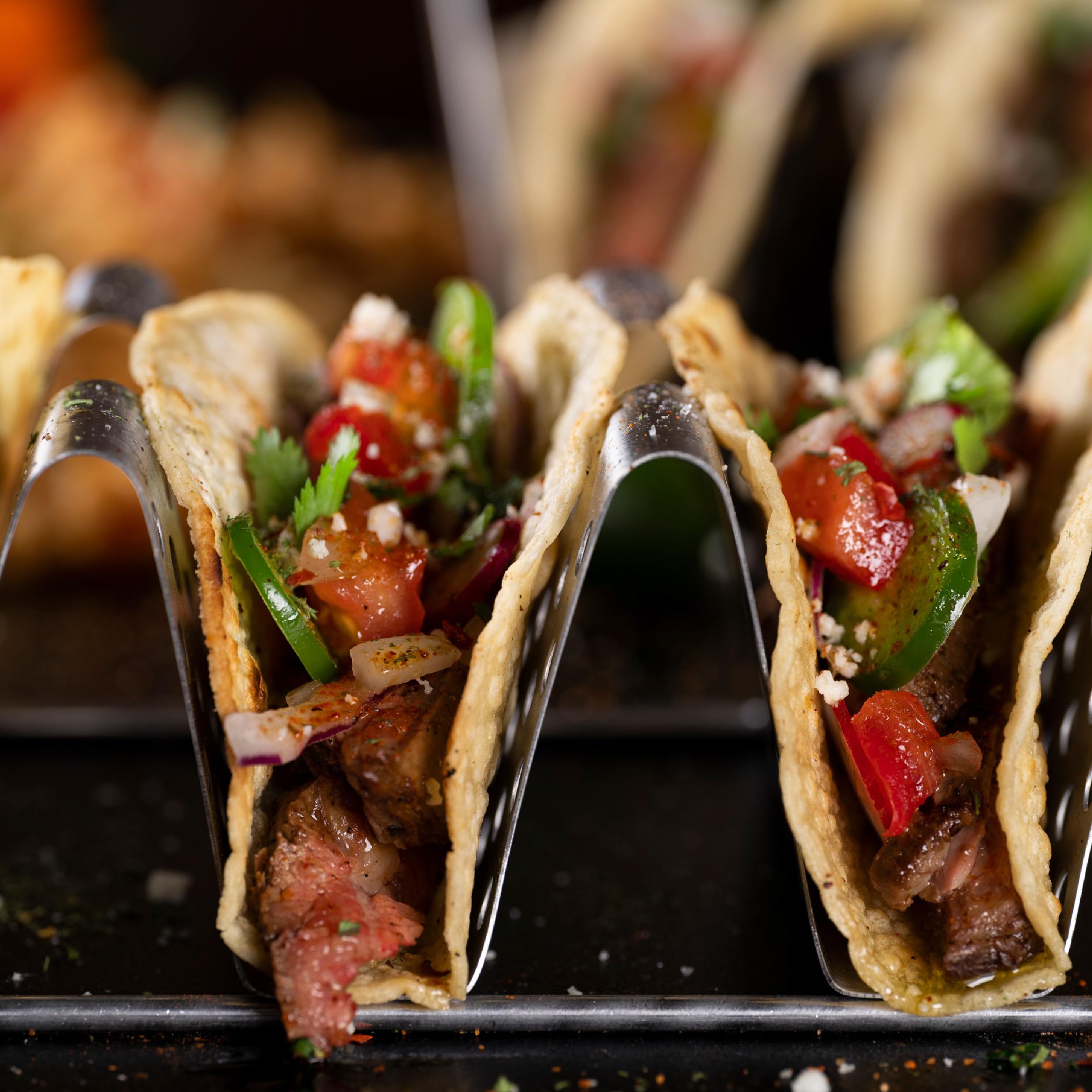 BLACKSTONE servir-tacos-en-la-mesa: presentación ordenada y apetecible