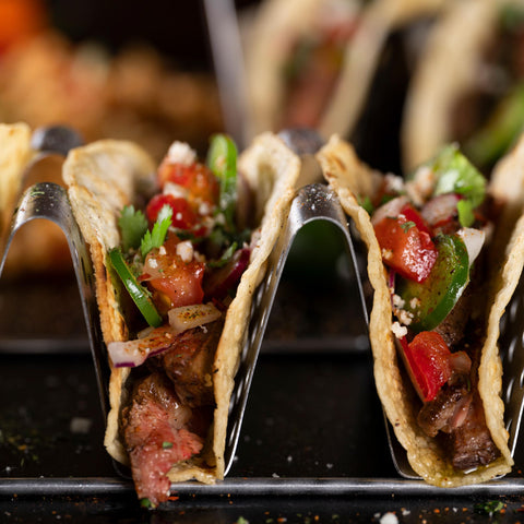 BLACKSTONE servir-tacos-en-la-mesa: presentación ordenada y apetecible