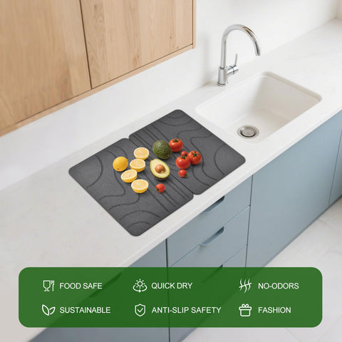 Blaithom piedra secado dimensiones-16x12: tamaño práctico para cocinas modernas