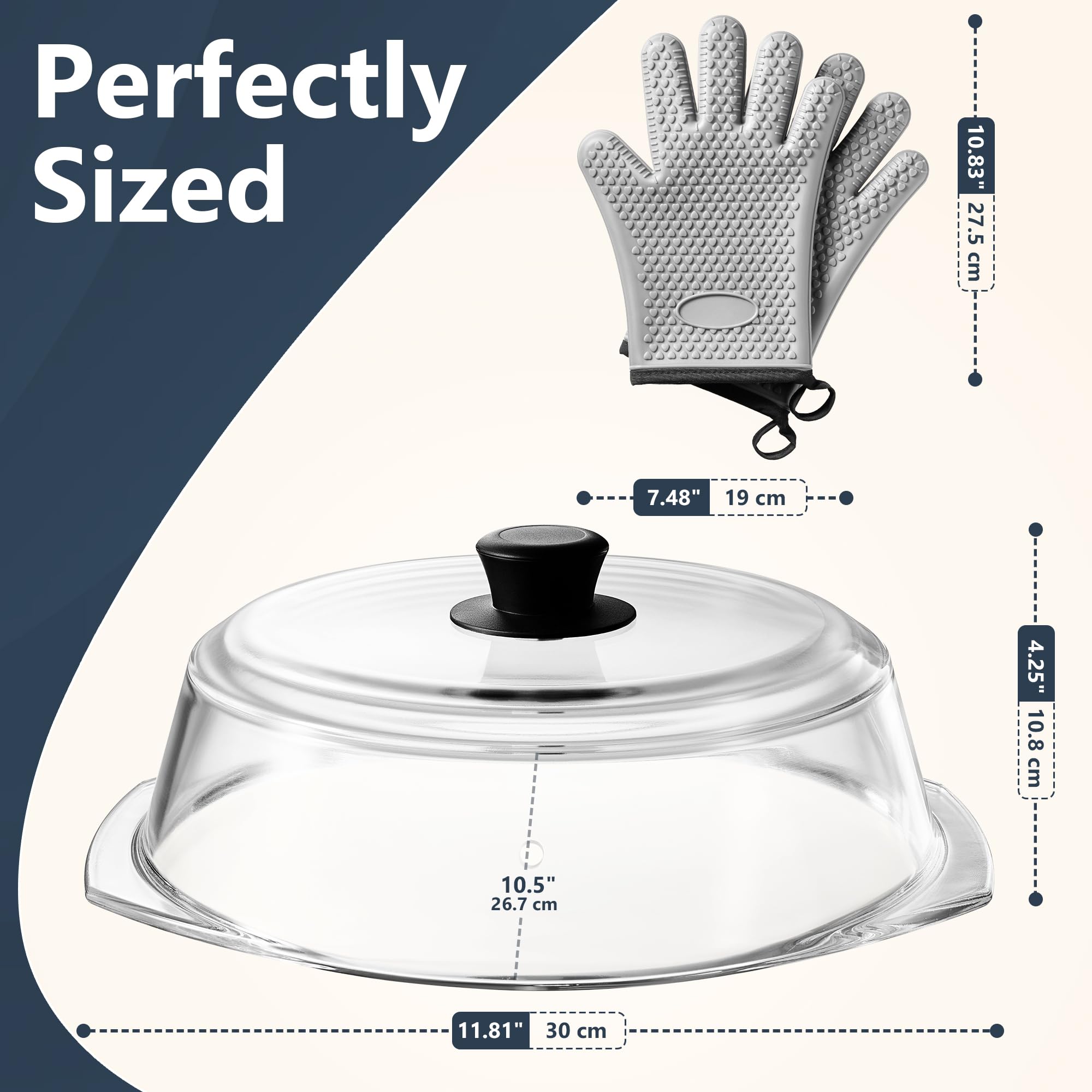 BLAKNA tapa de vidrio borosilicato sin plástico para seguridad alimentaria