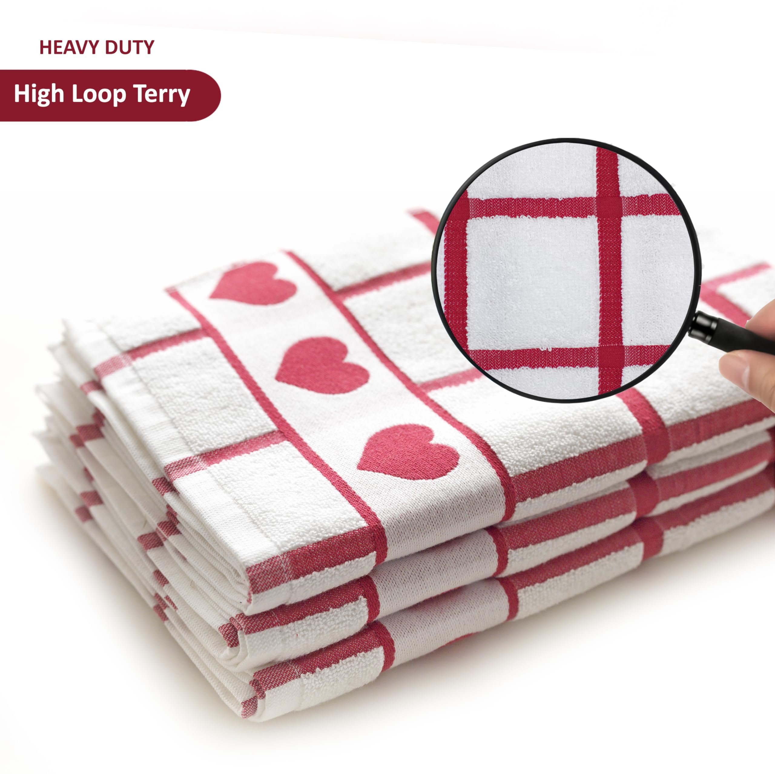 Juego de 3 toallas Blanco Home, práctico para reponer en la cocina.