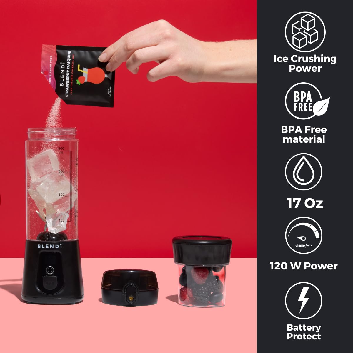 BLENDi Pro+ limpieza automática fácil con sólo agua y jabón.