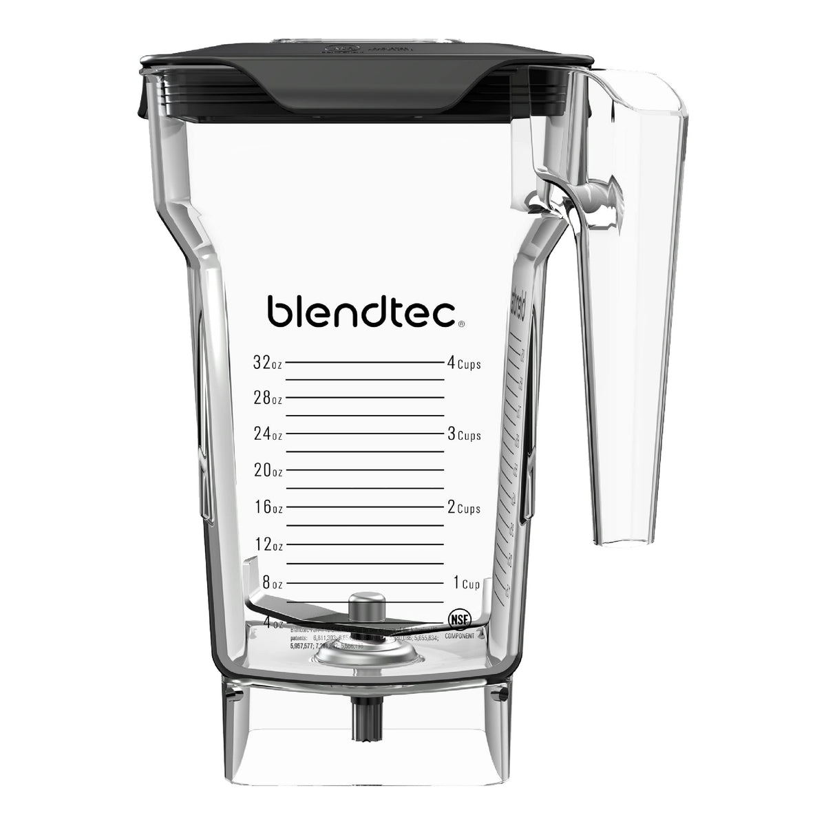 Blendtec FourSide Jar con diseño cuadrado para fácil vertido y medición de 32 oz.