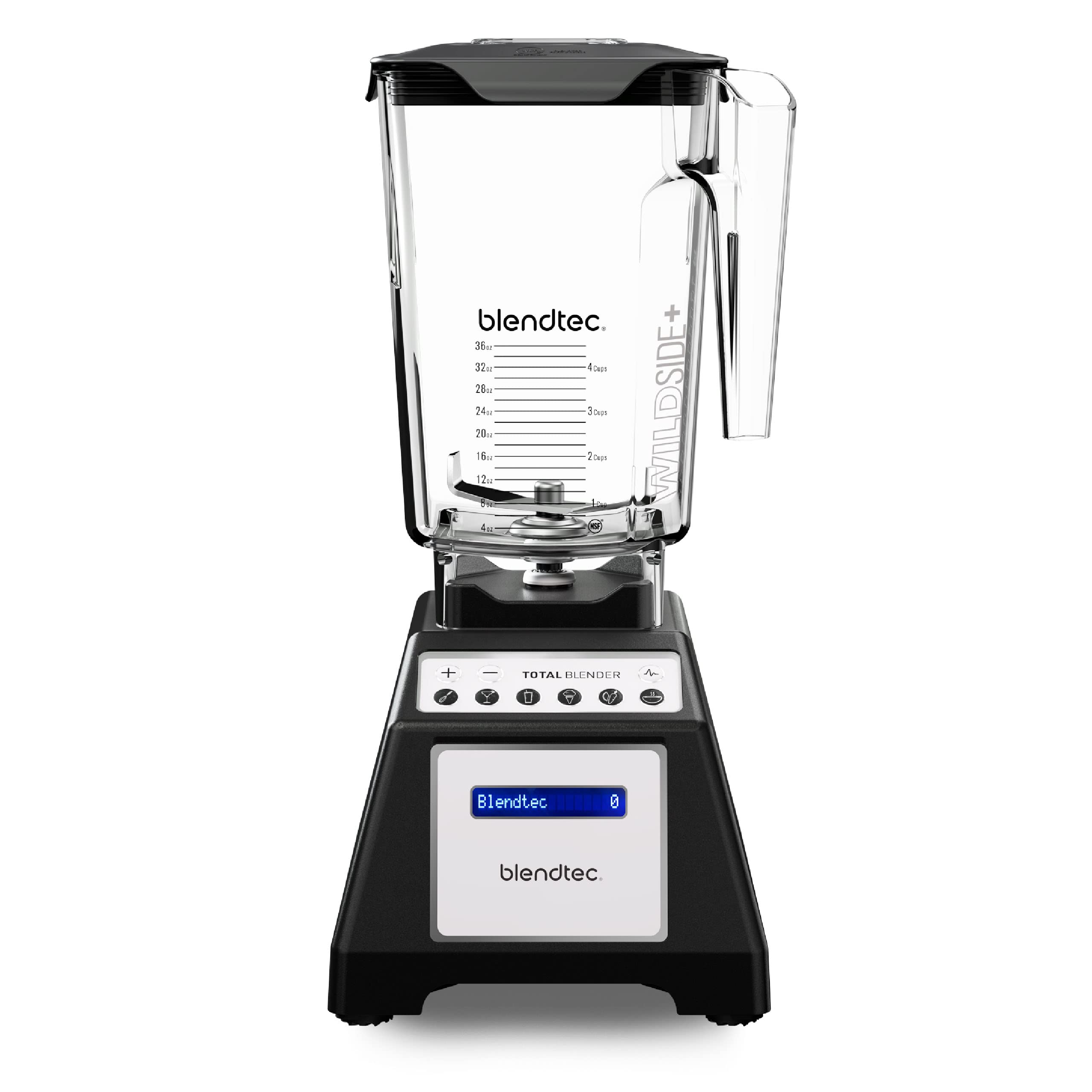 Licuadora Blendtec Total Classic Original con jarra WildSide de 90 oz para porciones grandes.