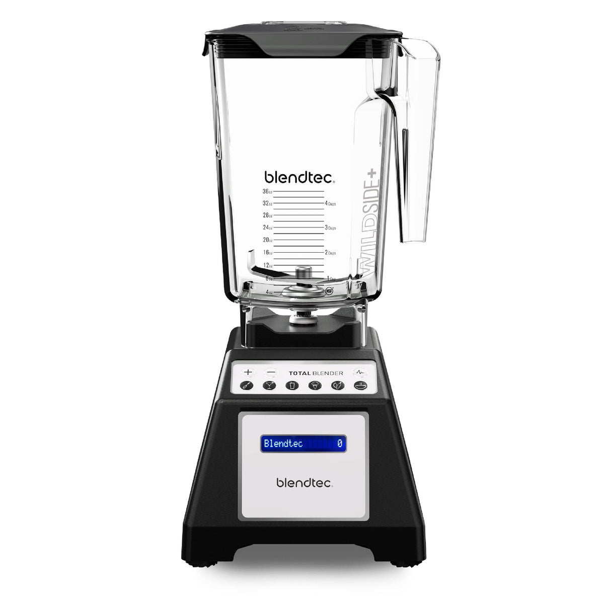 Licuadora Blendtec Total Classic Original con jarra WildSide de 90 oz para porciones grandes.